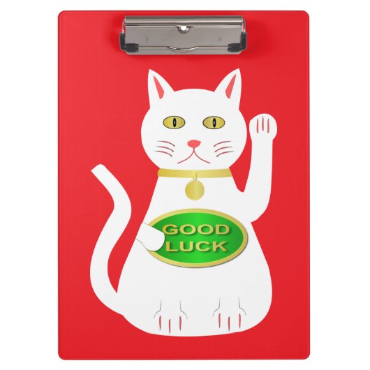 Oriental Lucky Cat Klembord (Voorkant)
