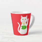 Oriental Lucky Cat Latte Mok (Rechterhoek)