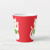 Oriental Lucky Cat Latte Mok (Voorkant)