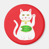 Oriental Lucky Cat Magneet (Voorkant)