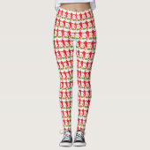 Oriental Lucky Cat Patterned Leggings (Voorkant)