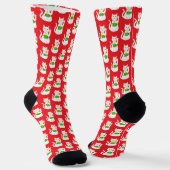 Oriental Lucky Cat Patterned Sokken (Gebogen)