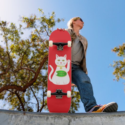 Oriental Lucky Cat Persoonlijk Skateboard (Buiten 1)