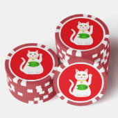 Oriental Lucky Cat Poker Chips (Opstapeling)