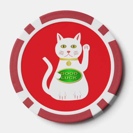 Oriental Lucky Cat Poker Chips (Achterkant)