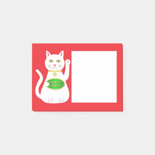 Oriental Lucky Cat Post-it® Notes (Voorkant)