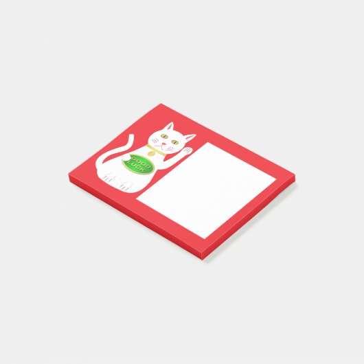 Oriental Lucky Cat Post-it® Notes (Schuin)