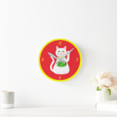 Oriental Lucky Cat Ronde Klok (Huis)