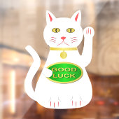 Oriental Lucky Cat Shaped Raamsticker (Vel 2)