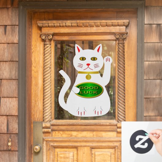 Oriental Lucky Cat Shaped Raamsticker (Huis Deur)