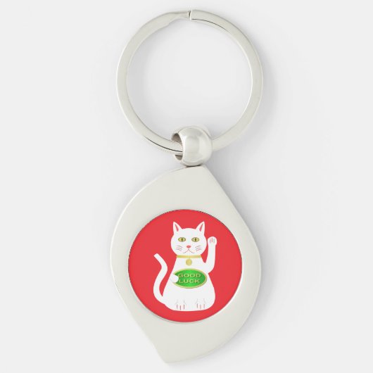 Oriental Lucky Cat Sleutelhanger (Voorkant)