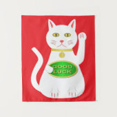 Oriental Lucky Cat Wandkleed (Voorkant)