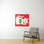 Oriental Lucky Cat Wandkleed (In Situ (horizontaal))