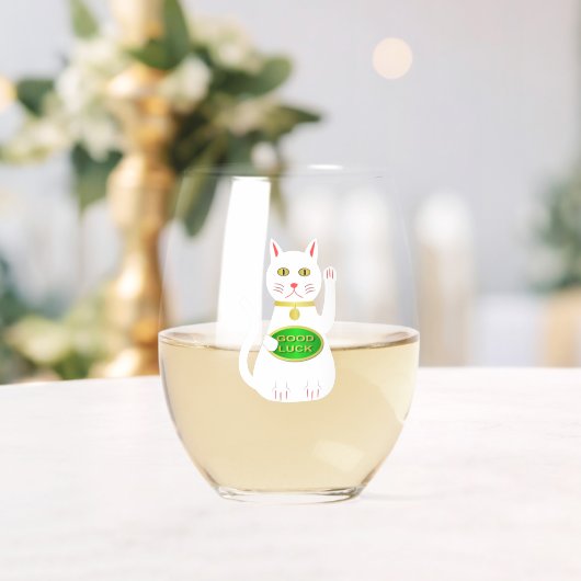 Oriental Lucky Cat Wijnglas Zonder Voet (Insitu (Huwelijk))
