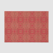 Oriental Luxury Gold en Red Filigree Pattern Tissuepapier (Voorkant)