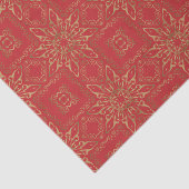 Oriental Luxury Gold en Red Filigree Pattern Tissuepapier (Detail)