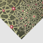 Oriental Luxury Gold Mandala met rode stenen Tissuepapier (Detail)