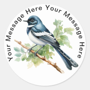 Oriental Magpie-Robin Ronde Sticker