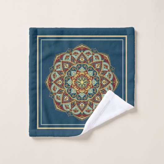 Oriental Mandala - Bathtowel Set Bad Handdoek (Wasdoekje)