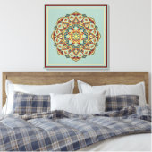 Oriental Mandala - Ingewikkeld Canvas (Insitu (Slaapkamer))