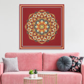 Oriental Mandala - Ingewikkeld Canvas Afdruk (Insitu (Woonkamer))