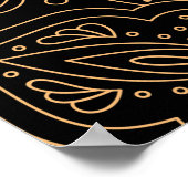 Oriental mandala royal foutloos patroon poster (Hoek)