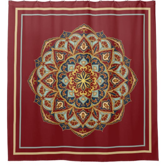 Oriental Mandala - Shower Curtain Douchegordijn (Voorkant)