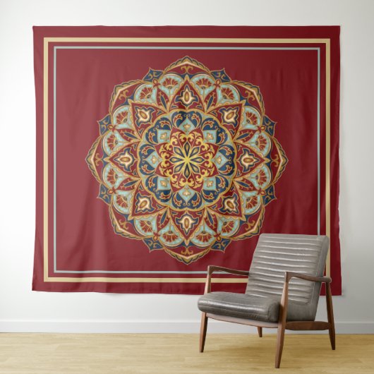 Oriental Mandala - Tapestry Wandkleed (In Situ (horizontaal))