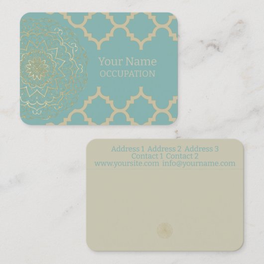 Oriental Mandala - Visitekaartje (Voorkant / Achterkant)