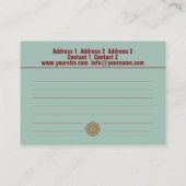 Oriental Mandala - Visitekaartje (Achterkant)