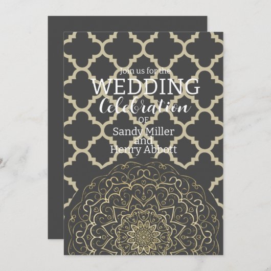 Oriental Mandala - Wedding Kaart (Voorkant / Achterkant)