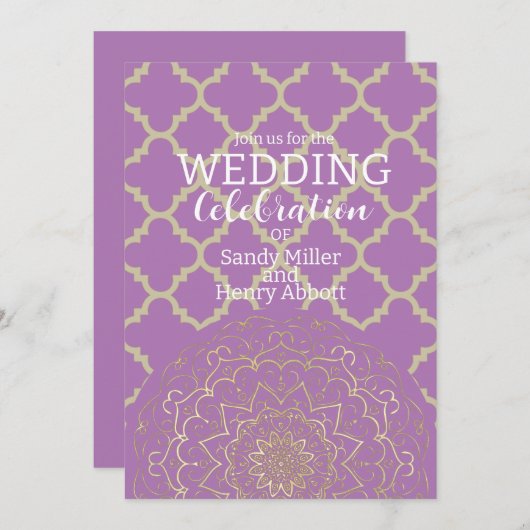 Oriental Mandala - Wedding Kaart (Voorkant / Achterkant)