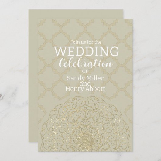 Oriental Mandala - Wedding Kaart (Voorkant / Achterkant)