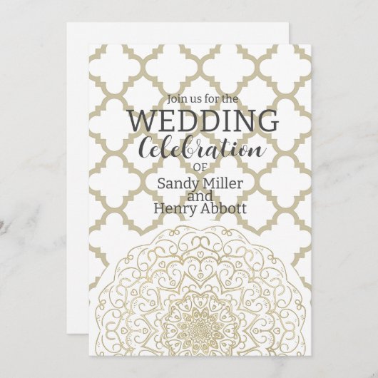 Oriental Mandala - Wedding Kaart (Voorkant / Achterkant)