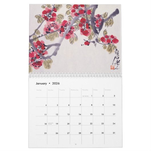 Oriental Master Art Plant Agenda Kalender (Jan 2026)