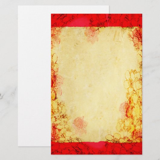 Oriental Mood Stationery Briefpapier (Voorkant / Achterkant)