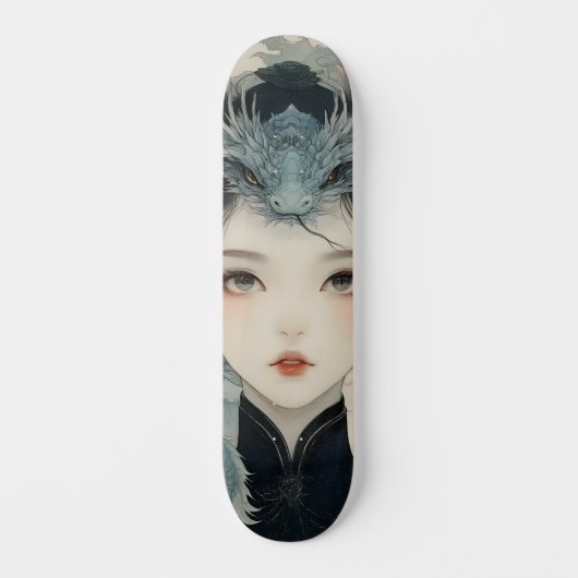 Oriental Mythological Dragon Nymph Schaats Deck Persoonlijk Skateboard (Voorkant)