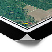 Oriental North Carolina Satellite Poster Map (Hoek)