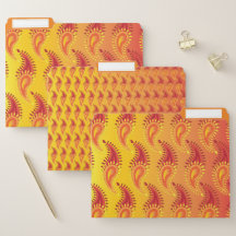 Oriental Oranje Persian Paisley Pattern