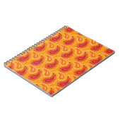 Oriental Oranje Persian Paisley Pattern Notitieboek (Linkerzijde)