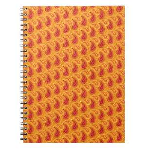 Oriental Oranje Persian Paisley Pattern Notitieboek