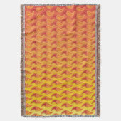 Oriental Oranje Twin Flame Persian Paisley Pattern Deken (Voorkant Verticaal)