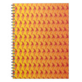 Oriental Oranje Twin Flame Persian Paisley Pattern Notitieboek (Voorkant)