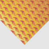 Oriental Oranje Twin Flame Persian Paisley Pattern Tissuepapier (Detail)