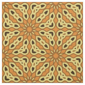 Oriental Oranje & Yellow Geometric Pattern Stof (Swatch)