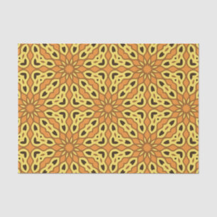 Oriental Oranje & Yellow Geometric Pattern Tissuepapier