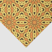 Oriental Oranje & Yellow Geometric Pattern Tissuepapier (Detail)