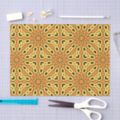 Oriental Oranje & Yellow Geometric Pattern Tissuepapier (Craft)