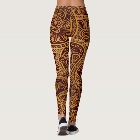 Oriental Ornament - Power Yoga Leggings (Achterkant)