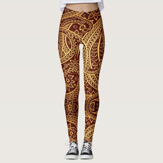 Oriental Ornament - Power Yoga Leggings (Voorkant)